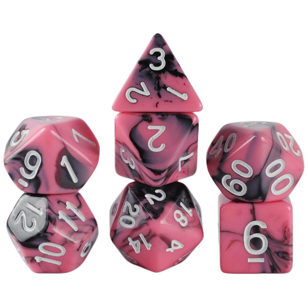 Набор многогранных игральных костей Dragon Game Magic Gathering Game Dice 7 шт. Набор игральных костей для смешивания цветов DND Dice Настольная игра Аксессуары