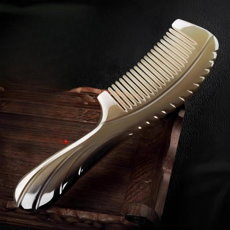 Утолщенная и большого размера расческа из воловьего сухожилия для ухода за волосами, массажа меридианов кожи головы, расчесывания волос и предотвращения статического электричества