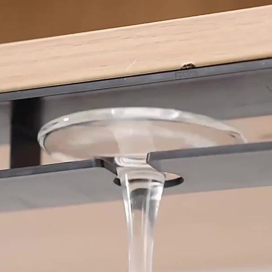 2 шт. Подвесная стойка для бокалов без сверления, держатель для винных бокалов, компактное крепление под шкаф для дома, отеля, ресторана, бара