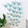 12 Pieces 3D Hollow Butterfly Wall Sticker Bedroom Living Room Home Decoration Paper Butterfly
