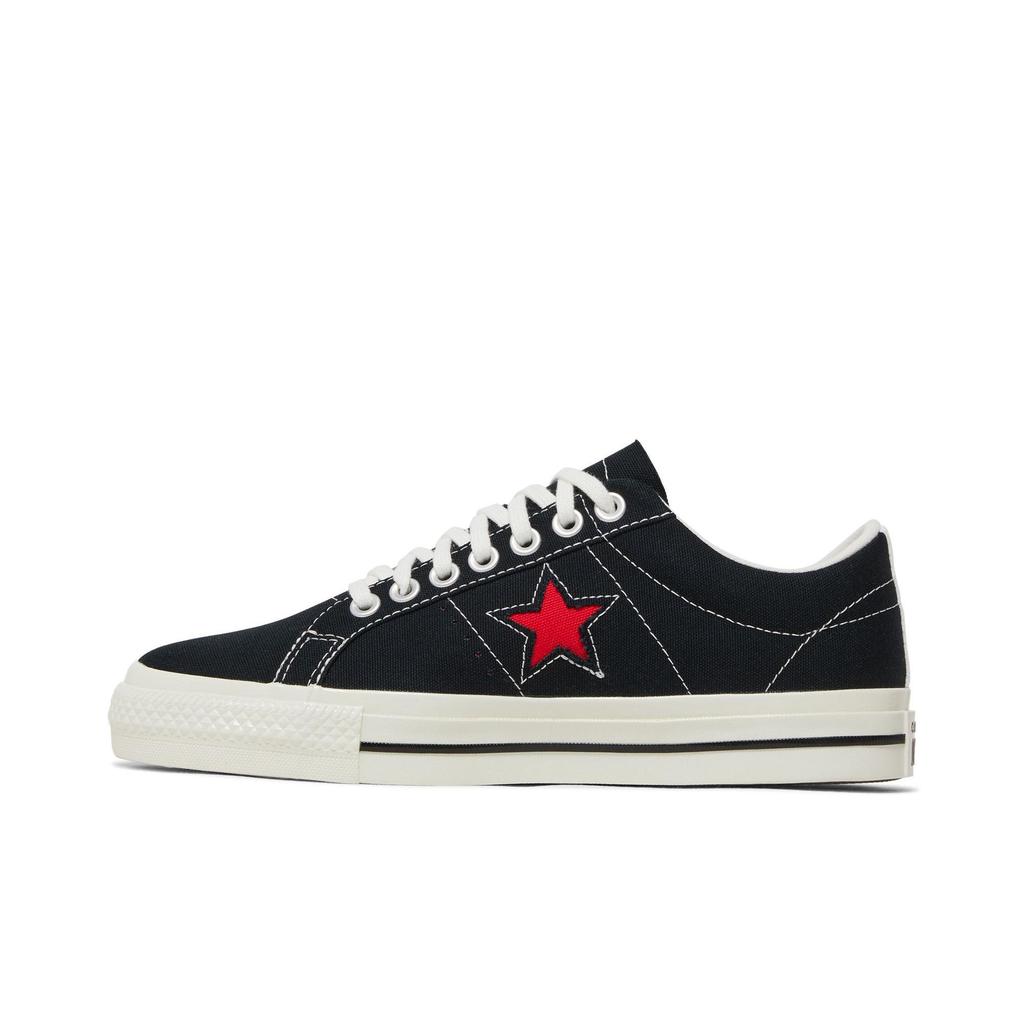 Converse One Star 'Black White' (Unisex) Black / Red / White Skateboard Shoes A01791C