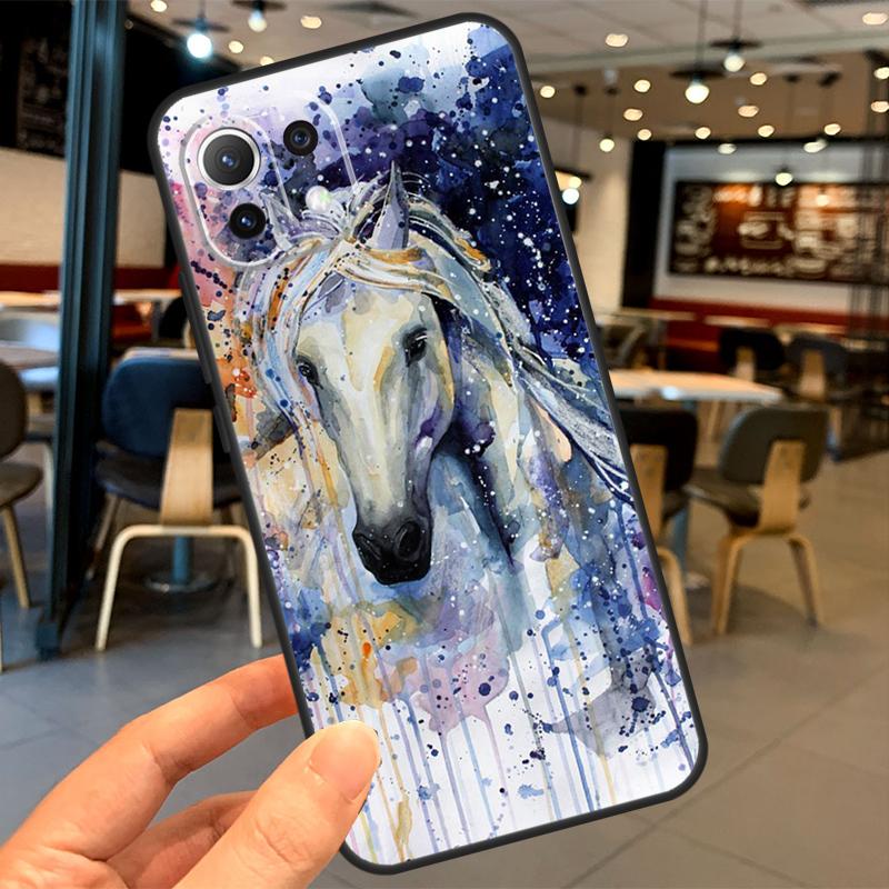 Художественный чехол с рисунком лошади для Xiaomi 15 14 13 Ultra 11T 12T 13T 14T Pro POCO X7 X3 X5 X6 Pro F5 F6 M6 Pro Чехол