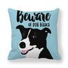 Cartoon Alphabet Dog Series Patterns Digital Printing Short Plush Pillow Covers For Car Sofa Office Cushion Cover Home Goods