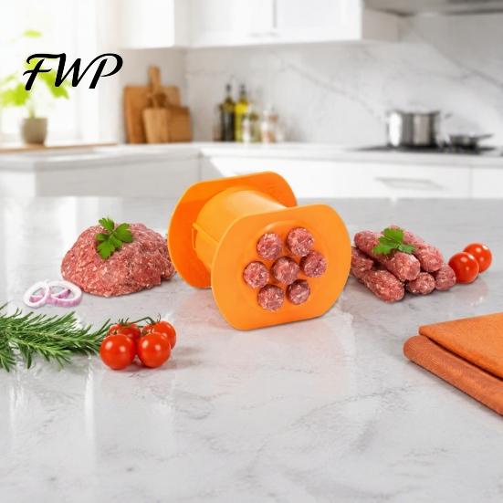 Ручной изготовитель мясных полосок, ручная колбасная машина, инструмент-пресс для хот-догов, чтобы сделать 7 штук за раз, портативный набор для изготовления, антипригарный выдавливатель полосок для барбекю