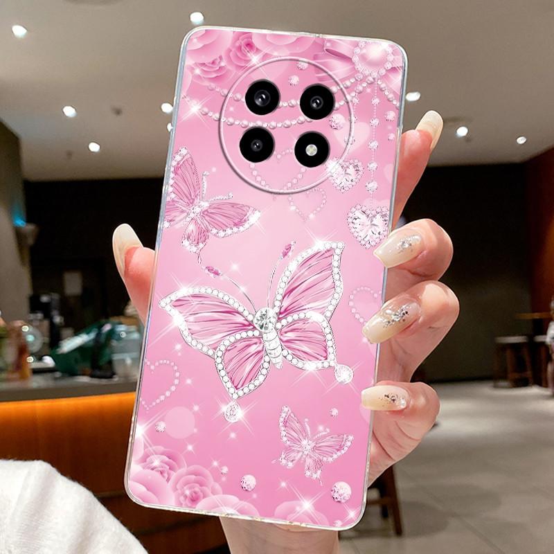 For Realme 13 Plus Phone Case Realme 13 Pro Plus Pro+ Protective Cases For Realme 13+ Flower Butterfly Soft Silicone TPU Cover