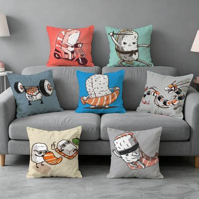 CCartoonN Sushi Pillow Cover Gift High Definition Digital printingSurprise Vivid Pattern Household