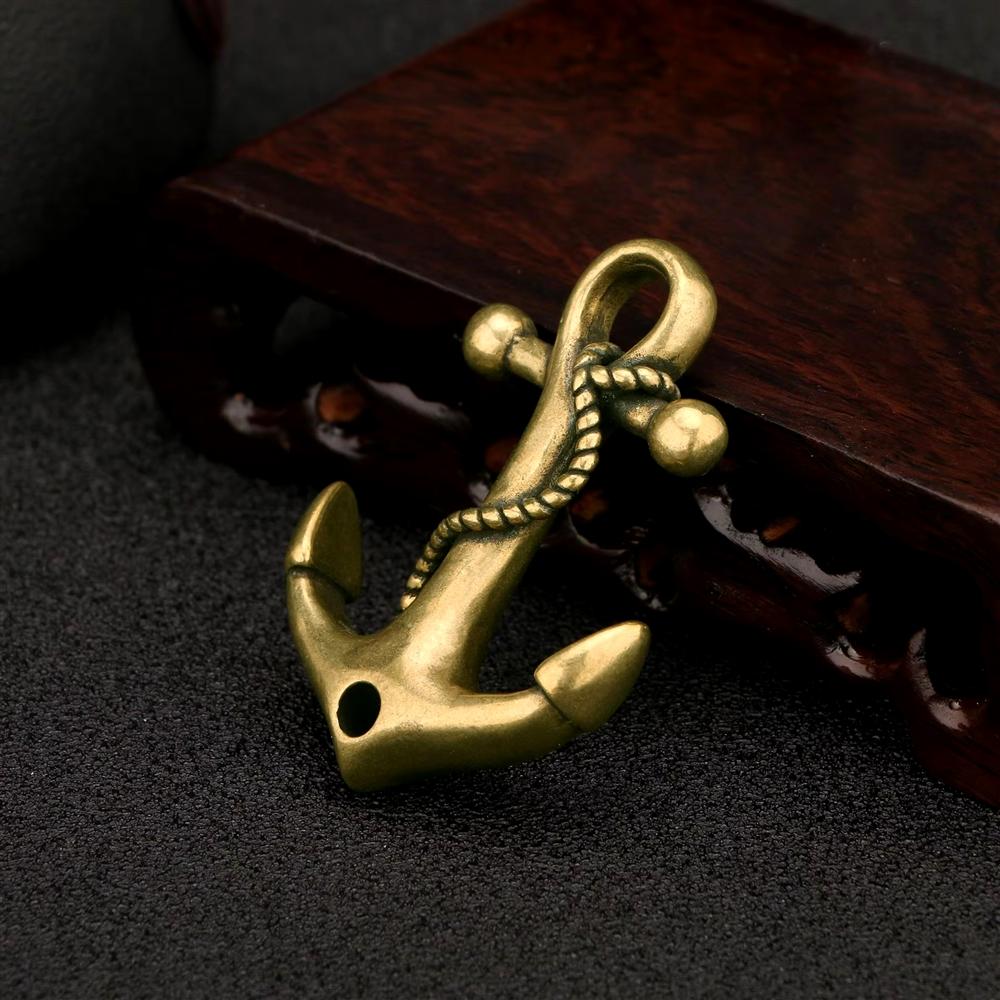 Custom Ship Anchor Jewelry Copper Metal Pendant Electroplated for Art Collectible