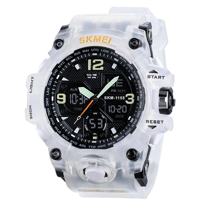 Skmei Sport Watch 5Bar Waterproof Dual Display Wristwatches Relogio Masculino Watch Sport Men Military Digital Watches 1155B