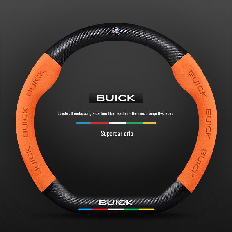 Genuine Leather Steering Wheel Cover for Buick: Encore, Verano, Excelle, Regal, LaCrosse, GL8