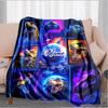 1PC Custom Name Dinosaur Galaxy Adventure Flannel blankets Patterns Throw Blanket All-Season Soft Gift for Couch, Bed, Camping gifts