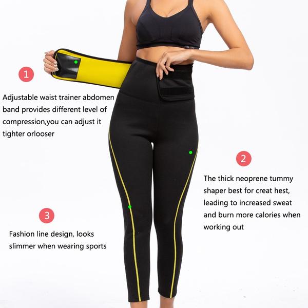 Неопреновые брюки для похудения, женские регулируемые тренировочные пояса с высокой талией, леггинсы для сауны, пота, йоги, формирователи бедра, триммер, брюки, сжигатель жира