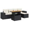 VidaXL Salon de jardin 6 pcs avec coussins noir résine tressée 3327360
