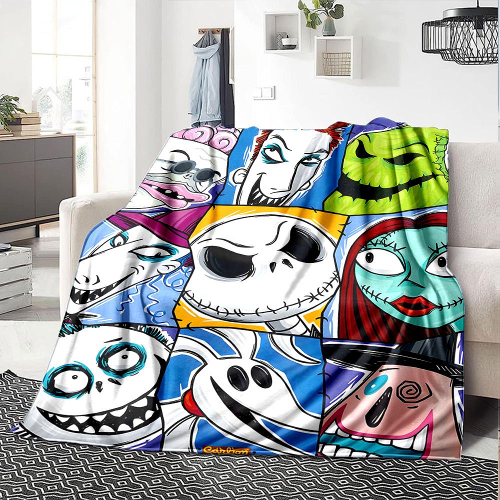 1pc Jack Christmas9 Blanket, Gift, for Men and Women, Soft Blanket, Good for Sofa Bed Couch Travel, Lightweight Flannel Blanket