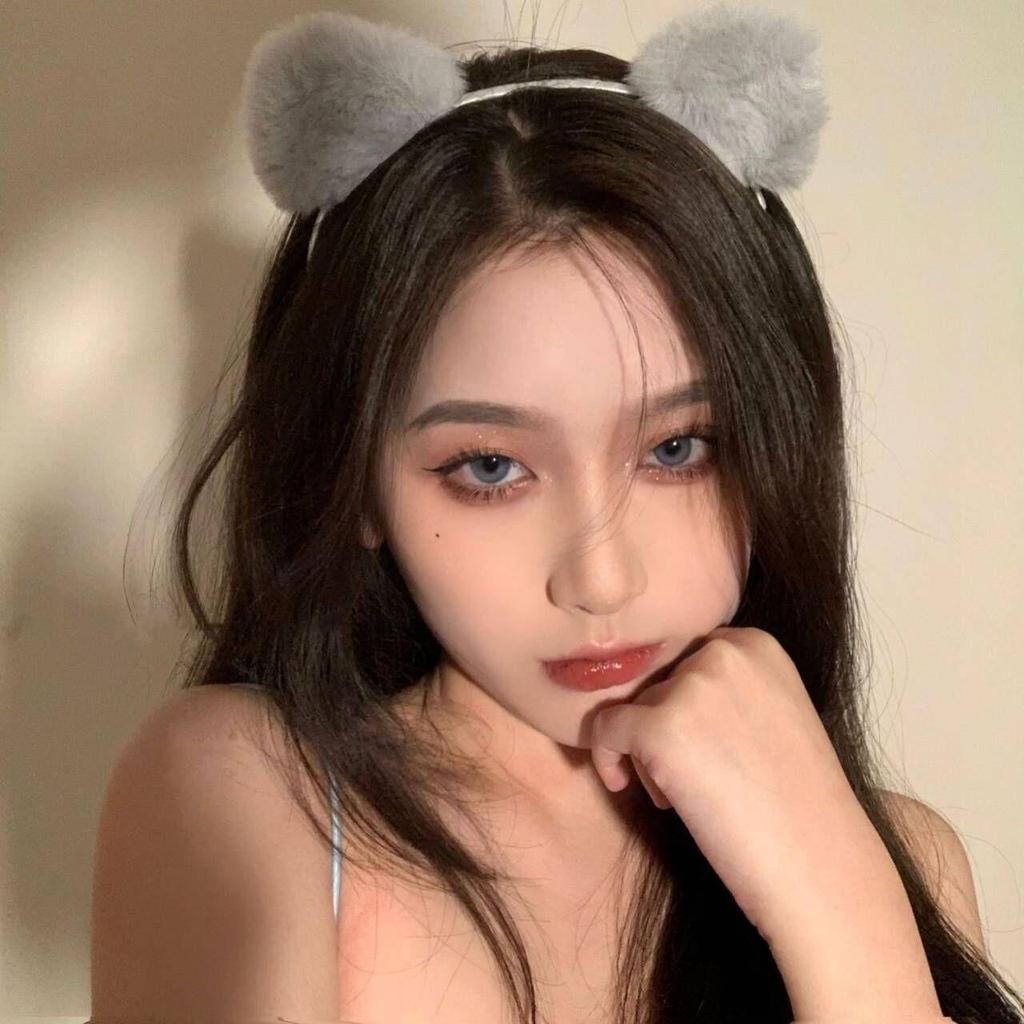 Милая японская плюшевая повязка на голову с ушками кошки и лисы для ролевых игр