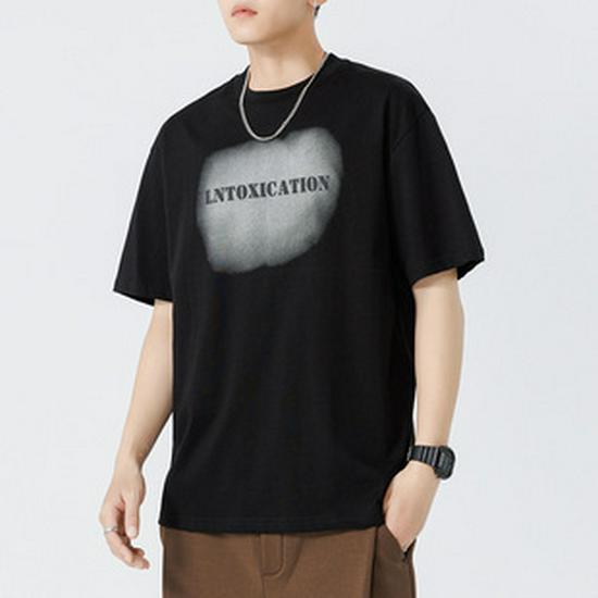 Мужская футболка свободного кроя, минималистичная, с круглым вырезом, однотонная, летняя, с коротким рукавом