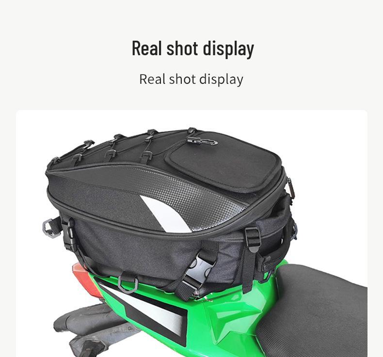 Waterproof Motorcycle Touring Backpack: Large Capacity Full Face Helmet & Tail Bag for Riders