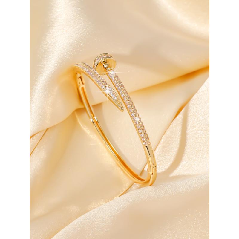 Медный микро-инкрустированный циркониевый браслет, высококачественный женский браслет, модный аксессуар для браслета