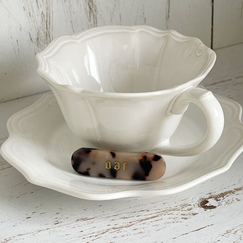 oar Classic Cameo Point Hair Barrette [BeigeLeopard]