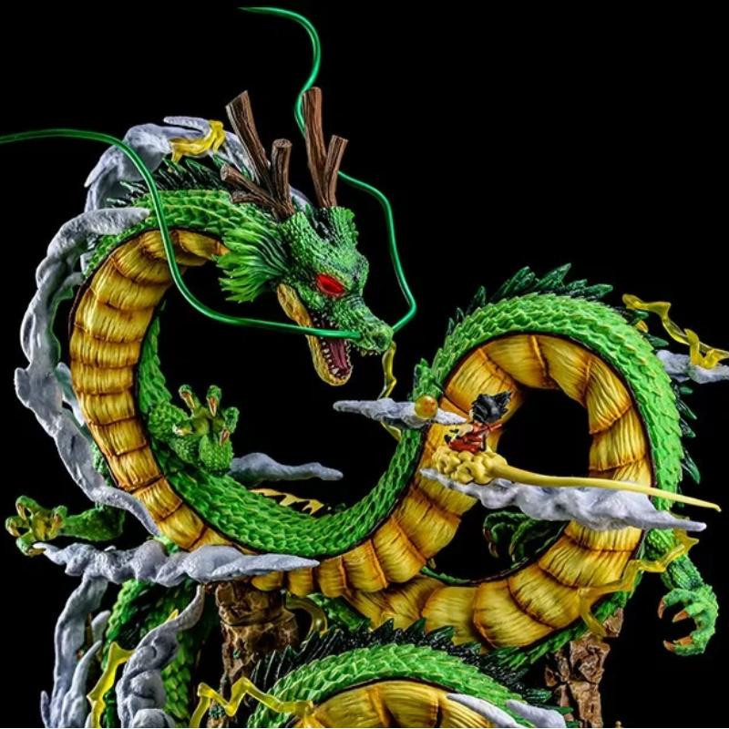 Dragon Ball Divine Dragon Statue Anime Scene Action Doll Super Saiyan Collection Model Desktop Accessories