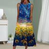 Летнее модное сексуальное платье без рукавов Мягкое повседневное платье с принтом 3D Garden Платье без рукавов на бретельках