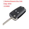 Флип-брелок для ключей с 2 ​​кнопками, пластиковый чехол для ключа 433 МГц ID46, чип для Opel Vauxhall Astra J Insignia Zafira C Mokka