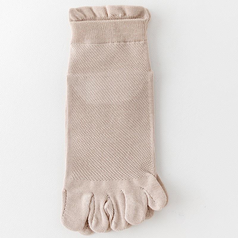 Men's Summer Five-Toe Anti-Odor Athletic Socks: Thin, Cotton, Antibacterial, Sweat-Absorbing, Boneless Toe Sports Socks