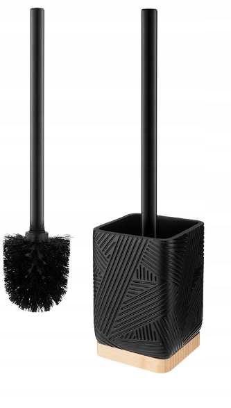Camino Toilet Brush Square Black For Bathroom Universal With Pattern 1 Pc