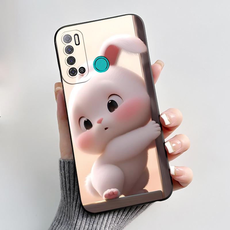 Для Tecno Pouvoir 4 Pro LC8 Чехол Эстетичный Милый Кот Ударопрочный Силиконовый Мягкий ТПУ Чехол Для Tecno Pouvoir 4 Чехол LC7 Оболочка Funda
