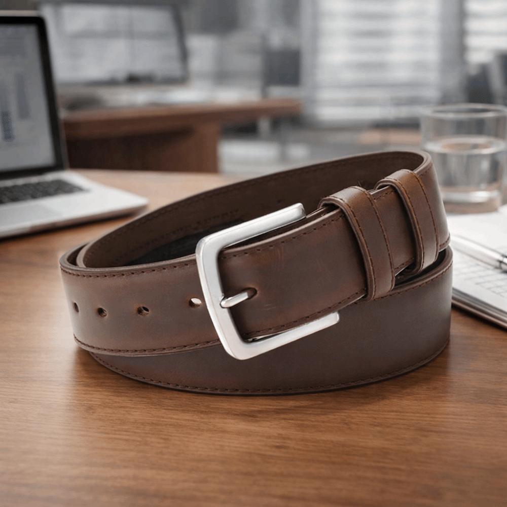 Fashion Imitation Leather Anti Theft Belt Buckle Black Security Zipper Belt Length 115/125cm Brown Men Cash Belt Daily