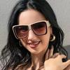 Non-polarized Oversized Women Square Sunglasses Men Luxury Rectangle Sun Glasses Vintage Gradient Lens Eyeglasses Brand Femal Shades Goggles