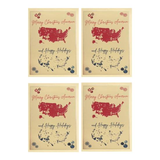 4/8/16 шт. 2024 Счастливого Рождества США открытки Товары Патриотические праздничные поздравительные открытки Открытки для творчества в свободном пространстве