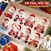 2D Christmas Wooden Gingerbread Man Santa Claus Pendants 8Pcs for Xmas Tree Home Holiday Party Decor Gifts