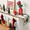 1 шт. Белая скатерть-дорожка Merry Christmas с сосновым узором, пыленепроницаемая, прочная, для украшения рождественского обеденного стола