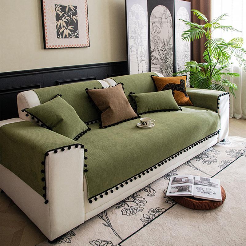 Средневековая подушка для дивана из шенилла, фиксированная, нескользящая и устойчивая к царапинам от кошек, подушка для сиденья дивана, универсальная для всех сезонов, чехол для дивана в гостиной