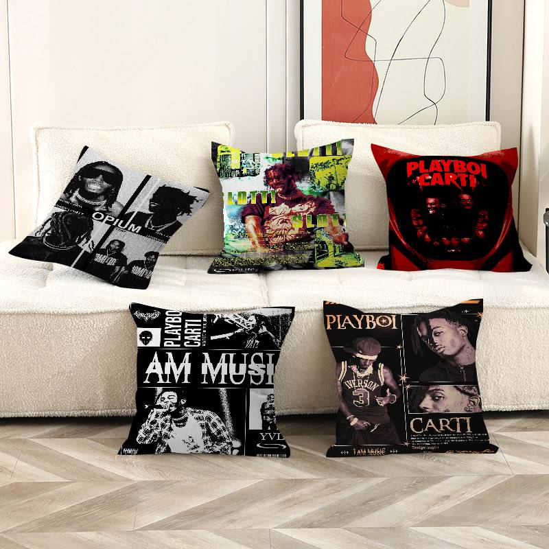 O-Opium Rap Playboi Carti Maple Design Cushion Cover Happy Autumn Harvest Decor Holiday Decorati Pillow Cover