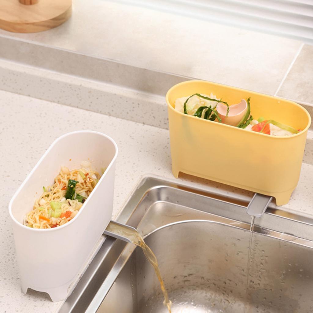 Mini Sink Top Garbage Bin With Drainage Holes For Kitchen Waste Sorting And Storage