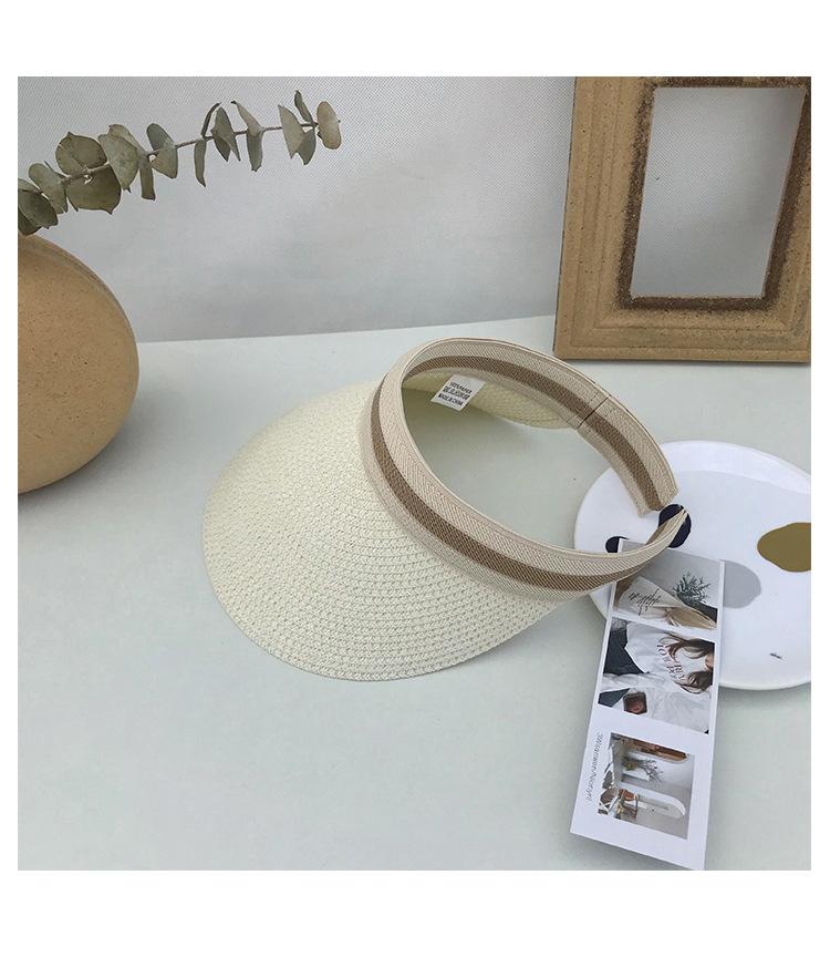 Hua Shaojiang Shuying Empty Top Hat Women's Summer Hat Traveling Seaside Sunscreen Shade Straw Hat Ropless Sun Hat