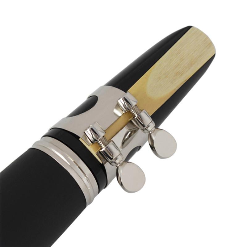 Clarinet ABS 17 Key bB Flat Soprano Binocular Clarinet with Cleaning Cloth Gloves Reeds Screwdriver