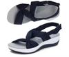 Fashion 2024 Ladies Summer New Fashion Round Toe Open Toe Women's Sandals Casual Thick Bottom Wedge Heel Beach Women's Sandals Zapatilla