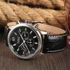 JARAGAR Classic Men's Watch Automatic Mechanical Self-Wind Day Date 24 Hour Genuine Leather Strap Business Wristwatch Male Clock