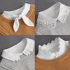 Fashion  Front Tie White Fake Collar for Women Stand Detachable Collar Fake Girls Vintage Lace Ladies False Blouse Collar