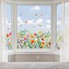 Cartoon Plants Wall Sticker Waterproof Flower Grass & Butterfly Decals Vinyl Art Decoration Removable Background Stickers for Living Room Girls