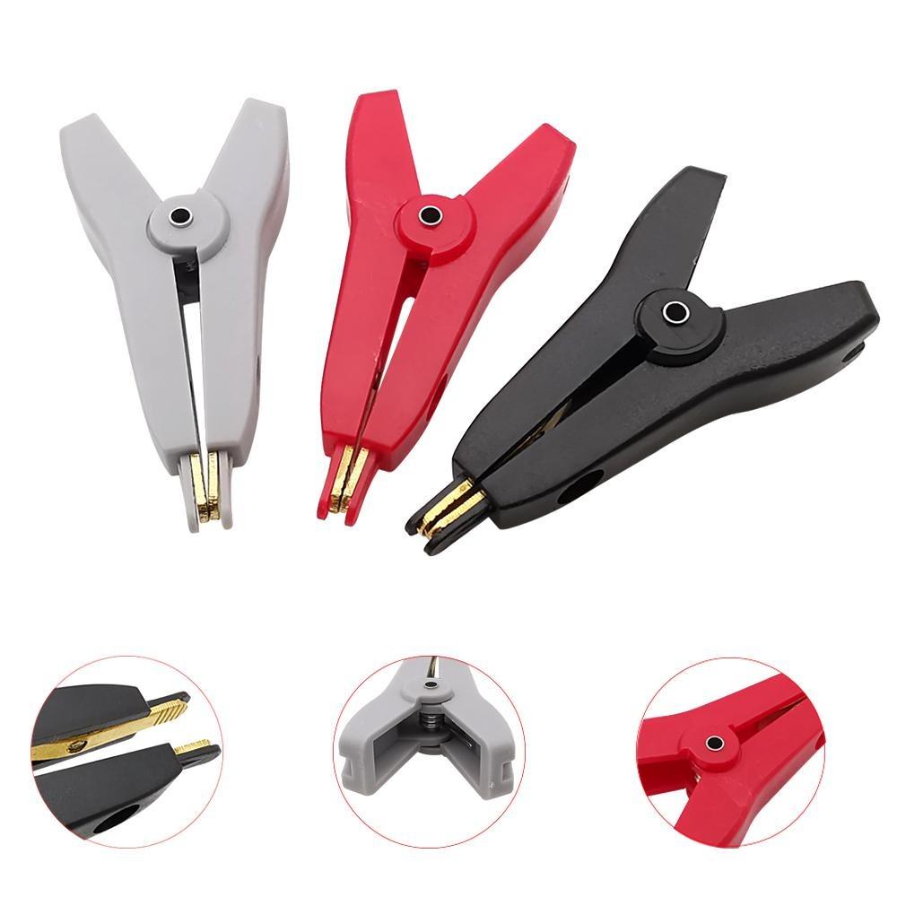 Clips LCR Kelvin Clip Copper Brass Alligator Clamp Flat Crocodile Clip LCR Kelvin Alligator Clamp