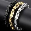 Big Size 21/23.5CM Black Gold Plated Stainless Steel Chain Man Bracelet for Men Mens Jewellery Accessories