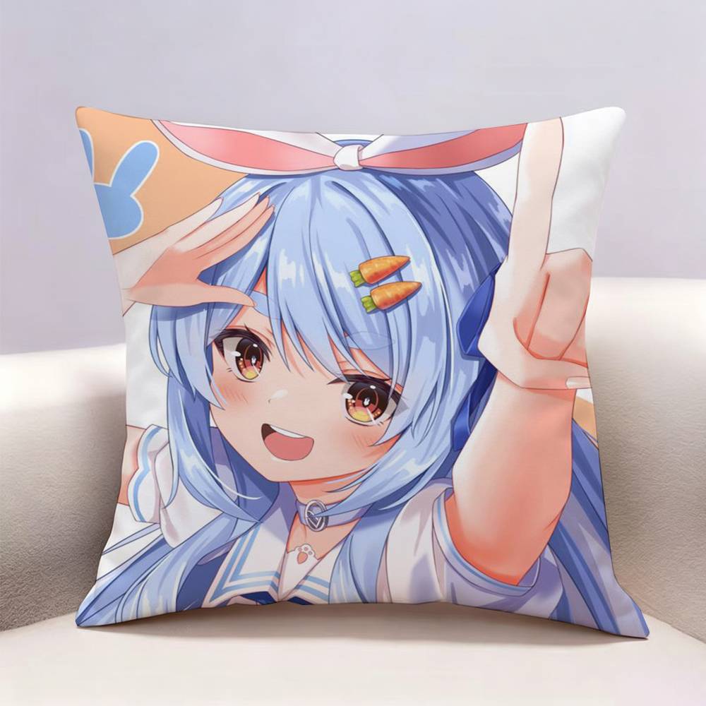 HHololive Usada Pekora  Doublesided print Pillow Case for Sofa Living Room Home office Decor Protective Cover