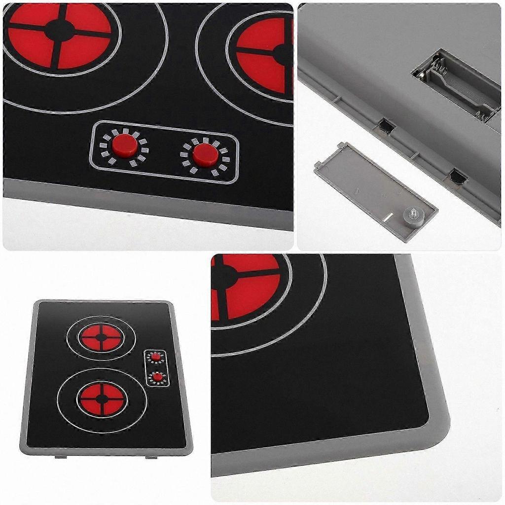 Interactive Toy Induction Cooker with Light Effects for Kids Pretend Play Kitchen Set Toddler Cartoon Appliance Model