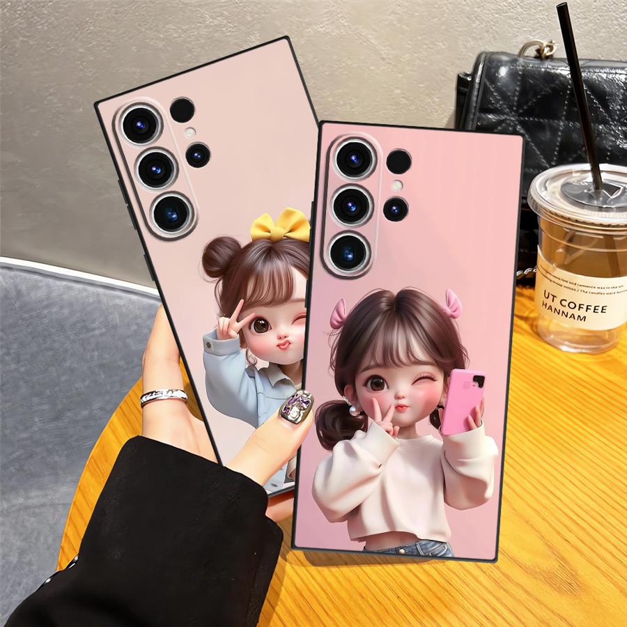 Мягкий чехол для телефона Samsung Galaxy S9 S10 S23 Ultra S24 Plus S20 S26 S21 FE S25 Edge Note 8 9 10 20 Ultra Мультяшный Милый