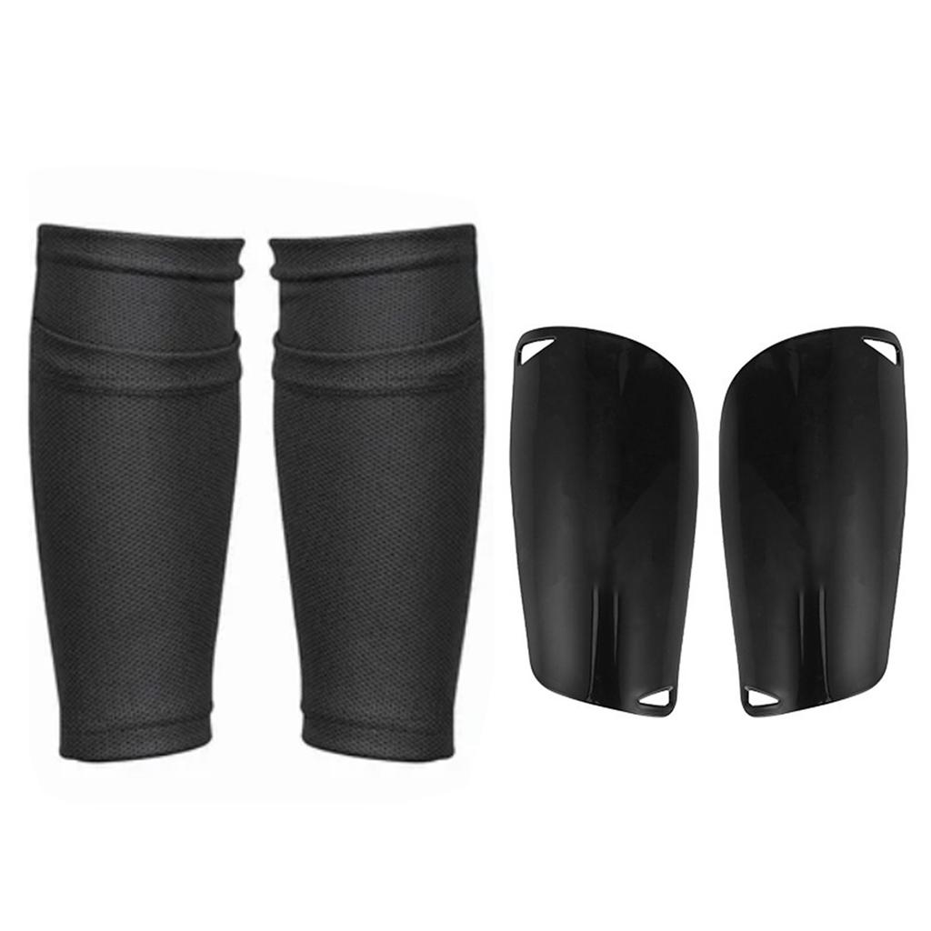 Adult Soccer Shin Guard Sock Outdoor Sports Football Shin Guard for Men Women Black