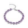Amethyst Tennis Bracelet -925 Sterling Silver