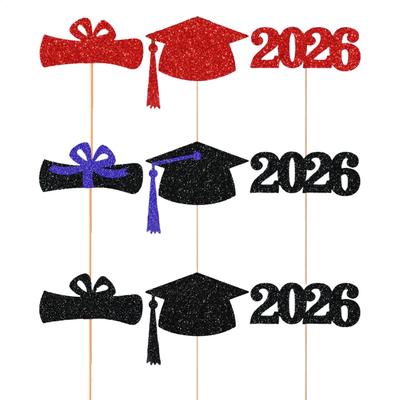 Декор для сезона выпускных 2026 Топпер для торта на выпускной для торта на выпускной Вечеринка DIY Украшения для тортов и десертов